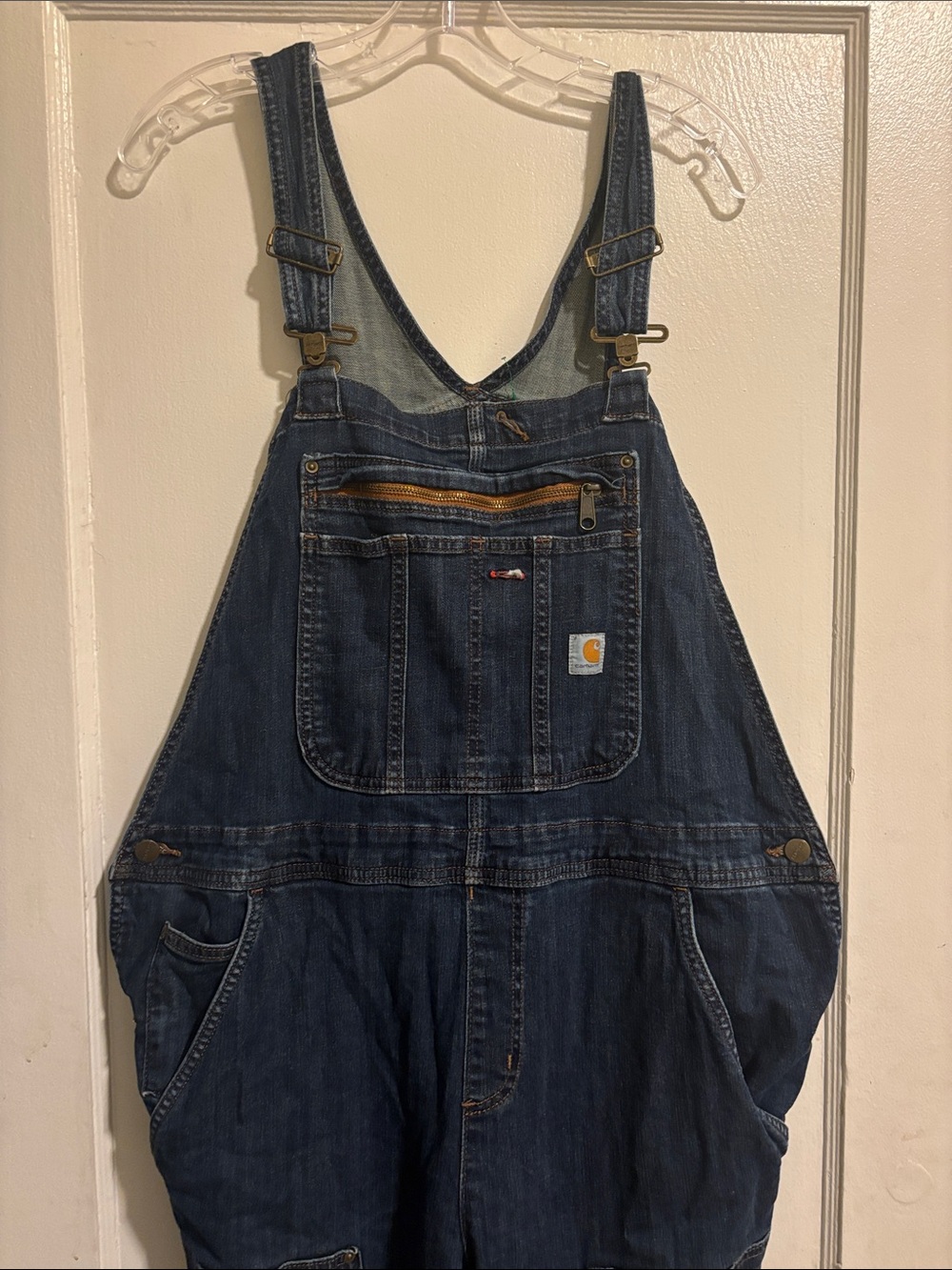 Carhartt Dark Blue Denim Women's Overalls - Picture 1 of 10